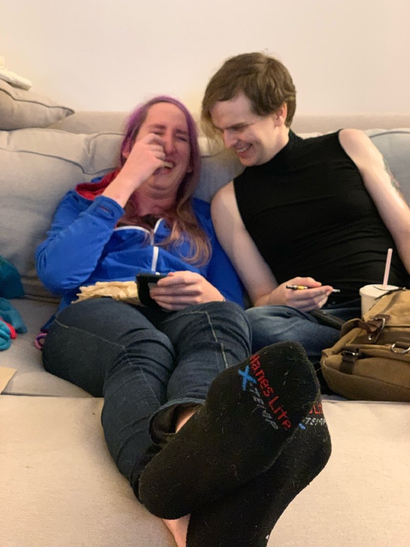 Zoey & Morgan Laughing