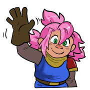 Terra's gnome, waving